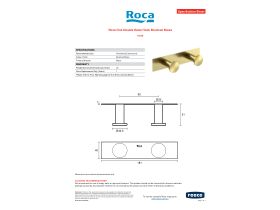 Specification Sheet - Roca Ona Double Robe Hook Brushed Brass
