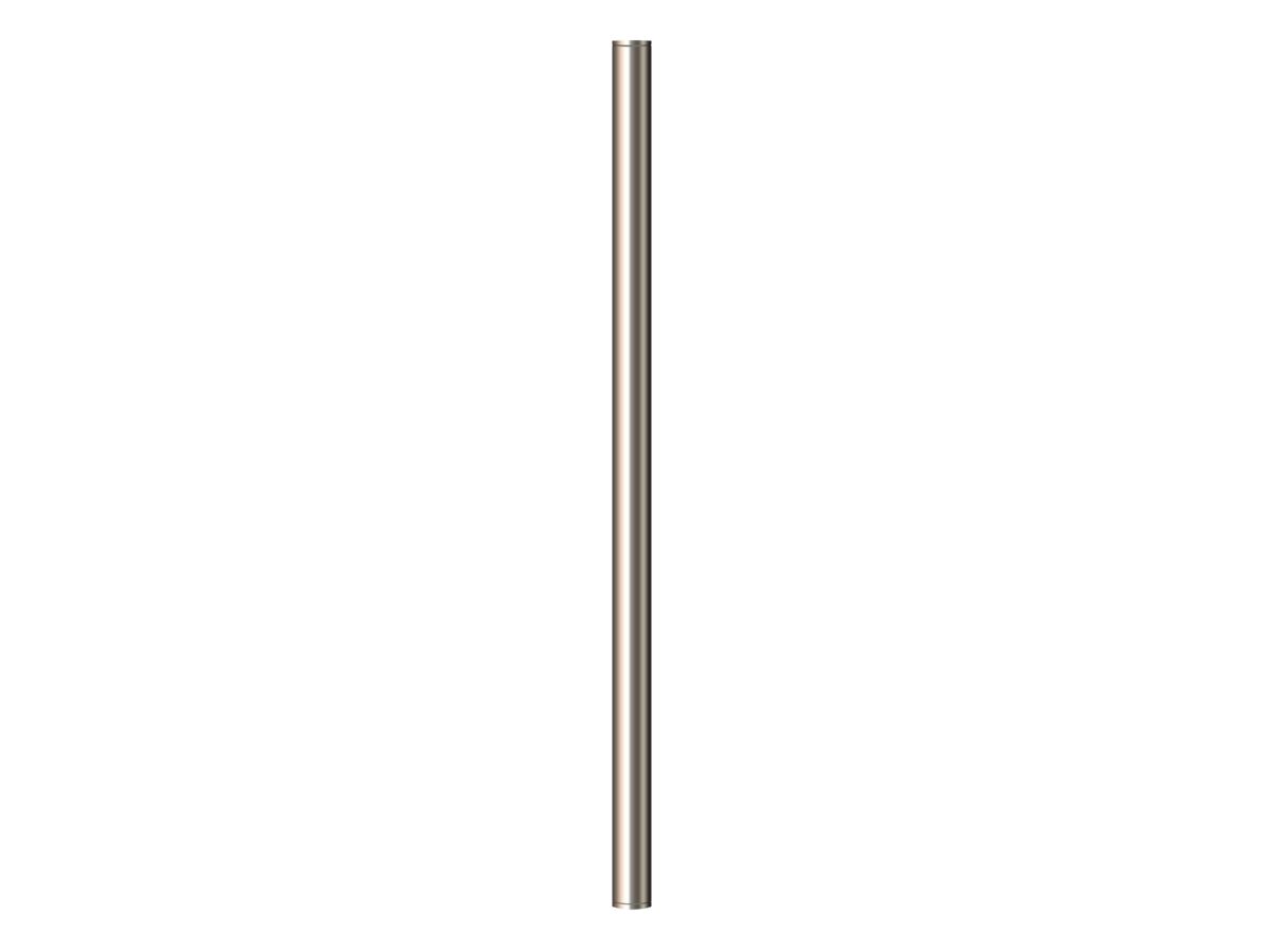 Hydrotherm Pure Vertical Single Heated Towel Rail 900 x 38mm Brushed Nickel