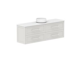 Supporting Image - Kado Lux Ensuite All Drawer Twin 1500mm Wall Hung Centre Basin 20mm Top