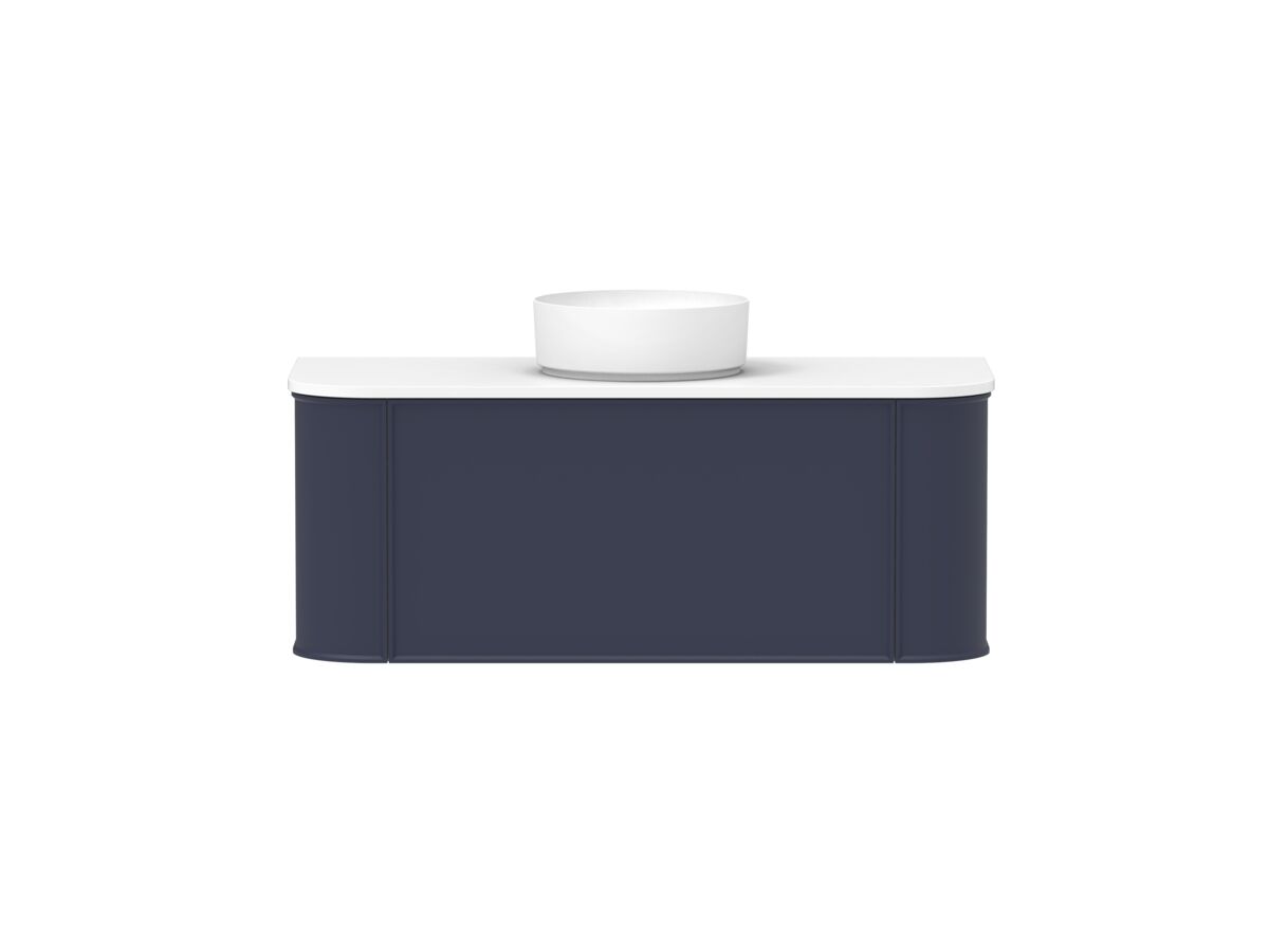Supporting Image - Kado Era Double Curve All Drawer 1200mm Wall Hung Vanity with Centre Basin 20mm Top Royal Battle Blue