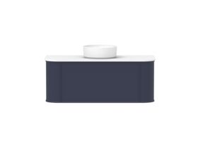 Supporting Image - Kado Era Double Curve All Drawer 1200mm Wall Hung Vanity with Centre Basin 20mm Top Royal Battle Blue