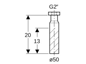 Geberit Cap & Lining (Extended) 50mm x 50mm