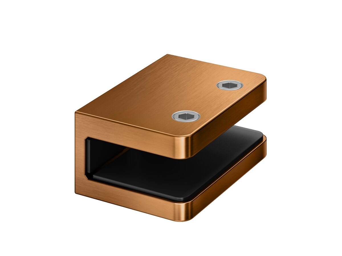 Hero - Kado Lux Frameless Shower Screen U Clip (1) Brushed Bronze