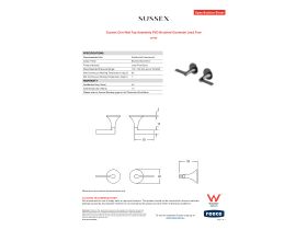 Specification Sheet - Sussex Oria Wall Top Assembly PVD Brushed Gunmetal Lead Free
