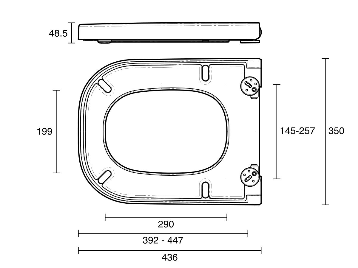 Roca The Gap Rimless Soft Close Quick Release Toilet Seat