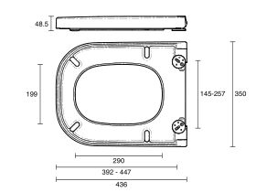 Roca The Gap Rimless Soft Close Quick Release Toilet Seat