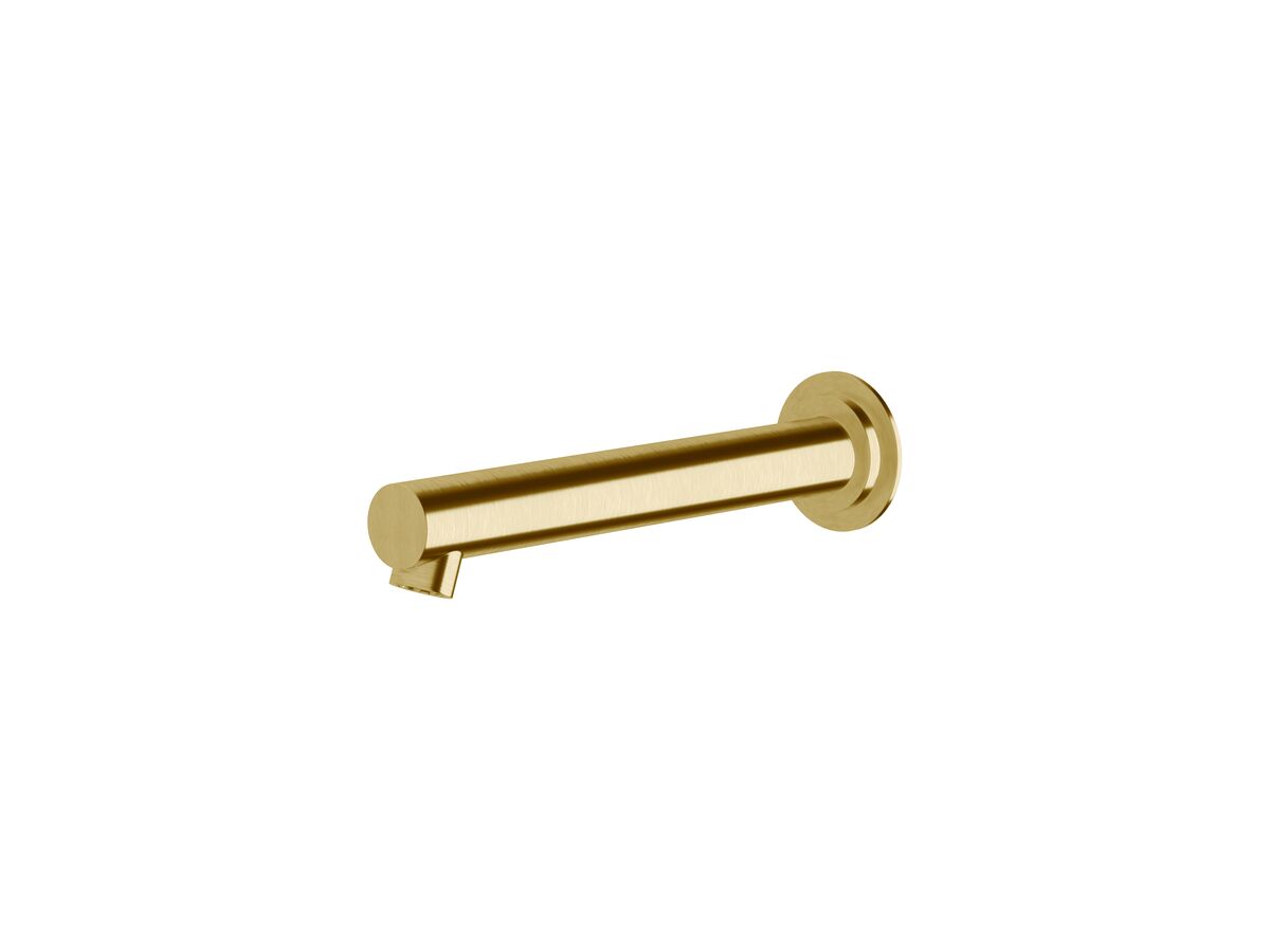 Sussex Scala Bath Wall Outlet 200mm LUX PVD Brushed Pure Gold