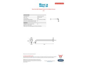 Specification Sheet - Roca Ona Wall Straight Shower Arm 400mm Chrome