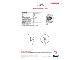 Specification Sheet - Kado Era Shower Mixer Chrome