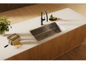 In Situ - Mizu Drift Pull Out Gooseneck Sink Mixer Curve 2 Function Matte Black (5 Star) Lead Free