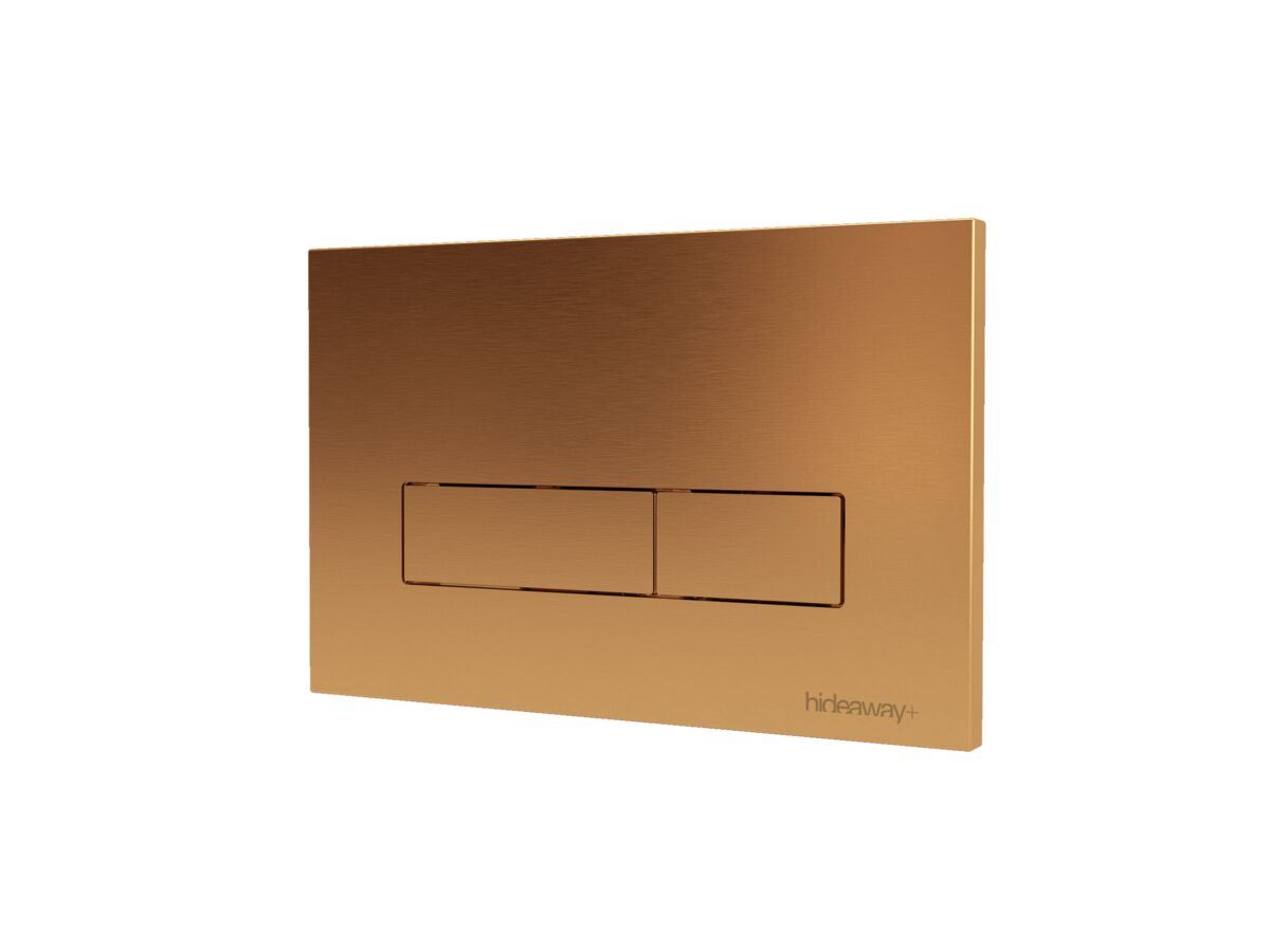 Supporting Image - Hideaway+ Rectangle Button/Plate Inwall Metal Brushed Bronze