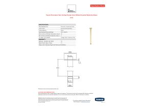Specification Sheet - Faucet Strommen Vara Ceiling Shower Arm 300mm Brushed Admiralty Brass