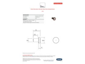 Specification Sheet - Faucet Strommen Vara Disc Robe Hook Armada Bronze