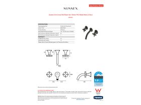 Specification Sheet - Sussex Oria Cross Wall Basin Set 165mm PVD Matte Black (5 Star)