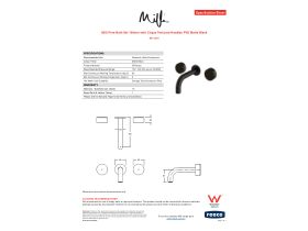 Specification Sheet - Milli Pure Bath Set 160mm with Cirque Textured Handles PVD Matte Black