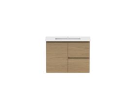 Hero - Posh Domaine 750mm Ensuite Wall Hung Vanity Unit Matte White Ceramic Top