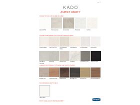 Material, Colour & Finishes - Kado Aspect Vanities