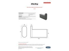 Specification Sheet - Mizu Soothe Robe Hook Brushed Gunmetal