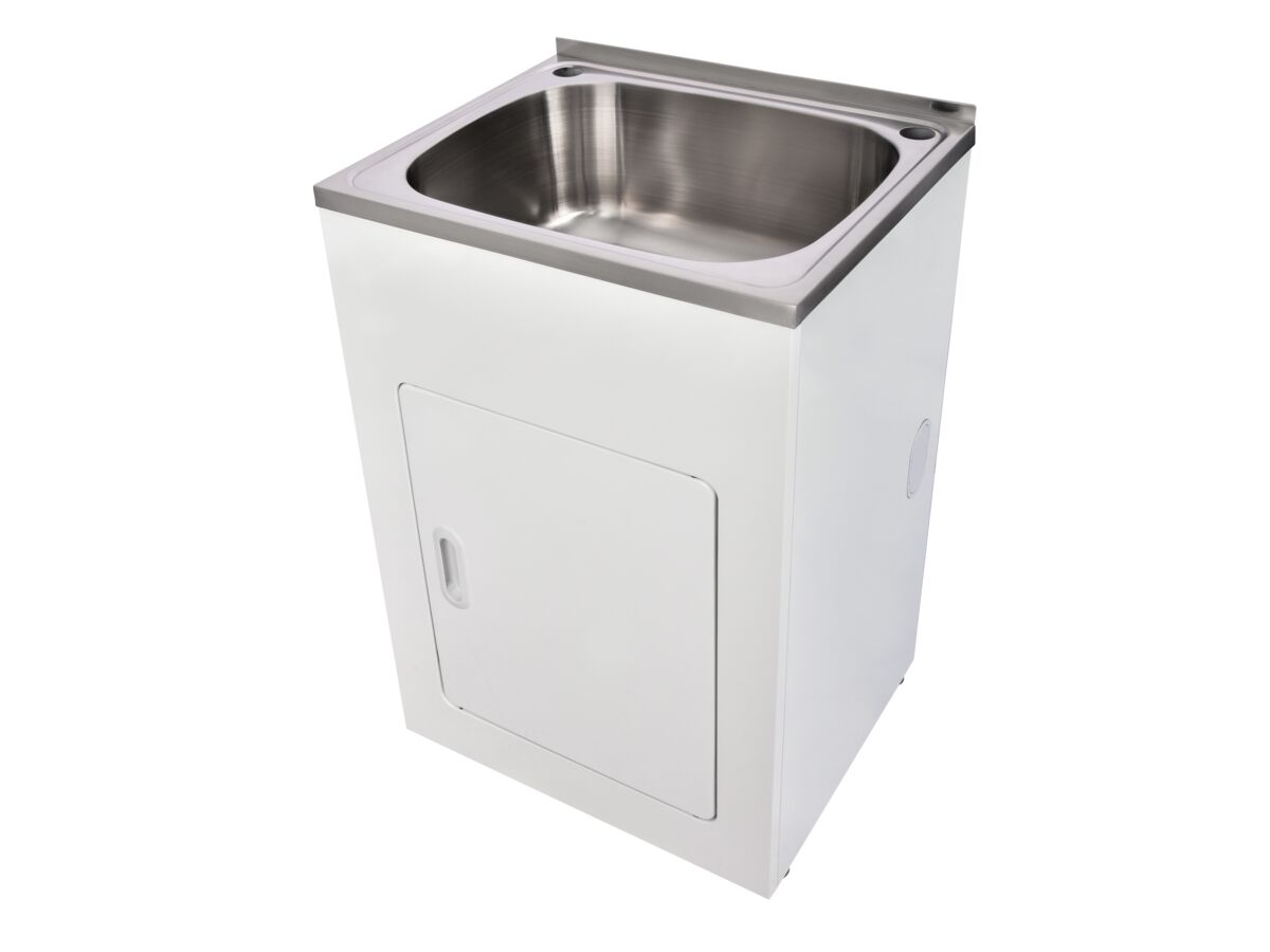 Hero - Posh Bristol Standard Laundry Trough & Cabinet 45L with 1 Taphole and Bypass Stainless Steel
