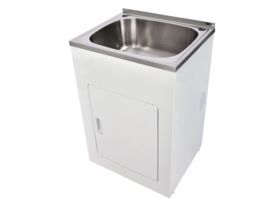 Hero - Posh Bristol Standard Laundry Trough & Cabinet 45L with 1 Taphole and Bypass Stainless Steel