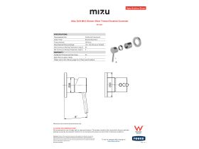 Specification Sheet - Mizu Drift MK2 Shower Mixer Trimset Brushed Gunmetal