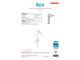 Specification Sheet - Roca Atlas Extended Basin Mixer Tap Chrome (5 Star)