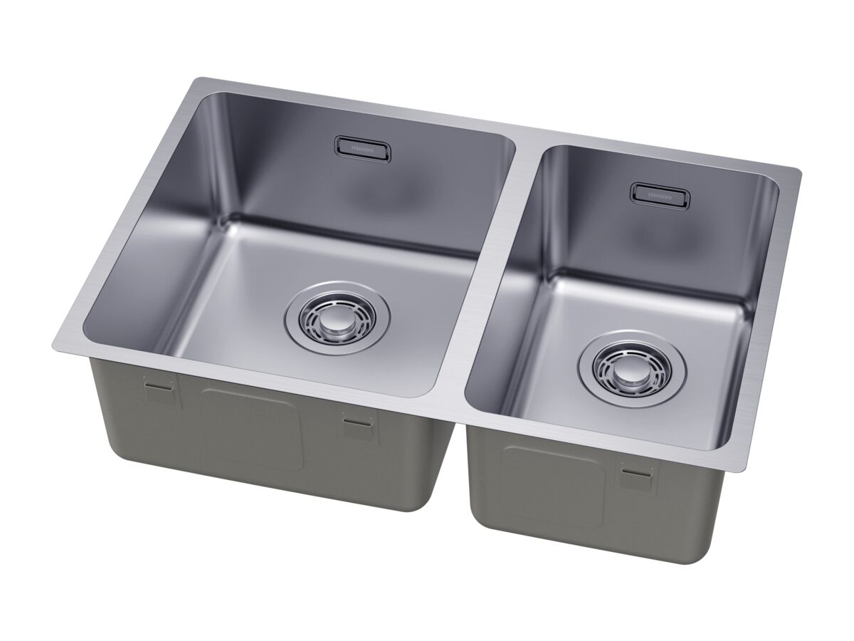 Supporting Image 2 - Memo Oscar Inset/Undermount 1 & 1/2 Bowl Sink Overflow No Taphole