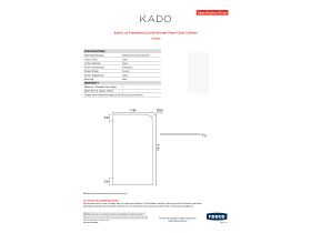 Specification Sheet - Kado Lux Frameless Curved Shower Panel Clear 1200mm
