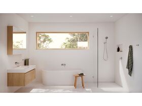 Posh Solus Wall Basin / Bath Mixer Tap Set Chrome (5 Star) Lead Free