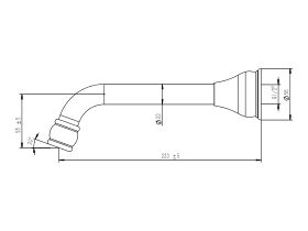 Milli Voir Wall Bath Spout 220mm