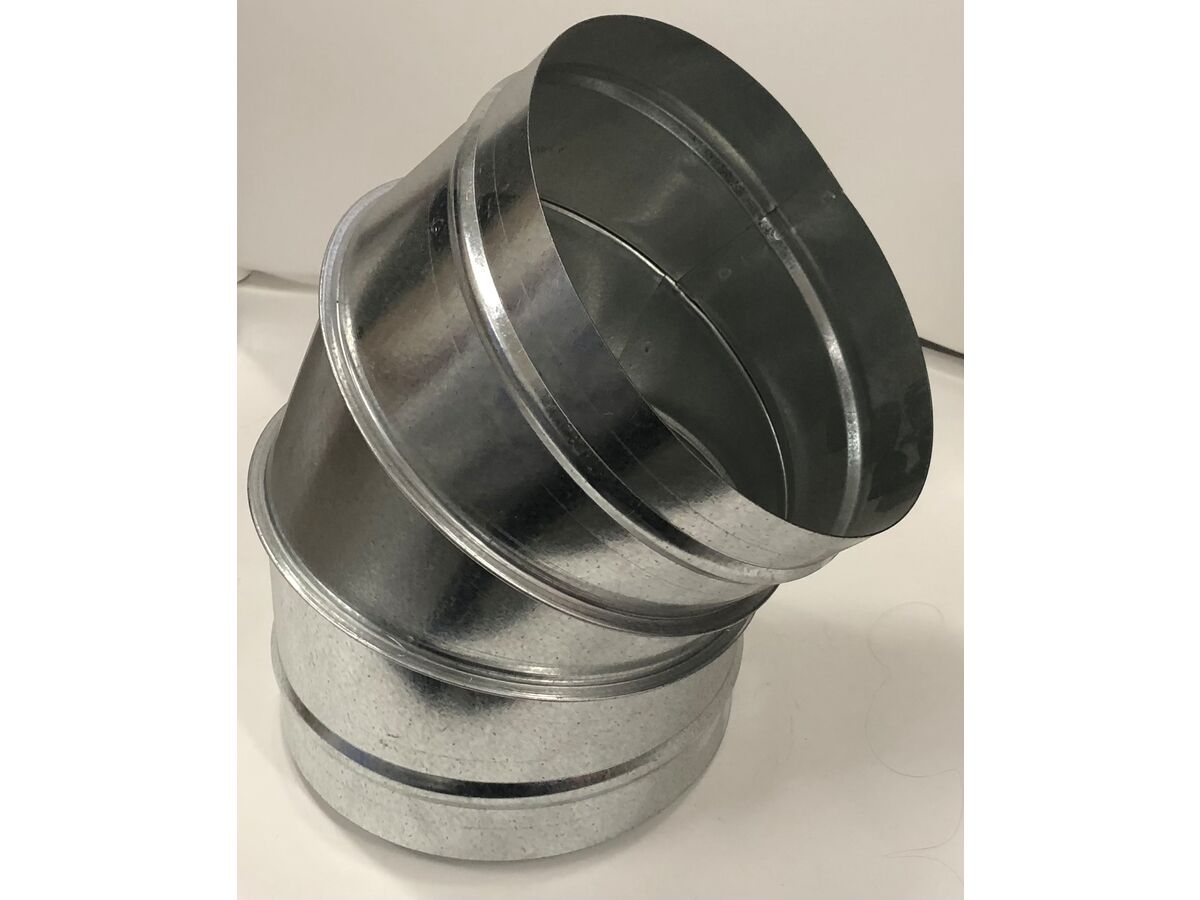 Spiral Duct 45 Deg Bend
