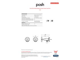 Specification Sheet - Posh Solus Washing Machine Stops Chrome Lead Free