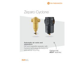 Specification Sheet - Pneumatex Zeparo Cyclone Dirt Separator