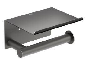 Hero - Roca Ona Toilet Roll Holder with Cover Brushed Gunmetal