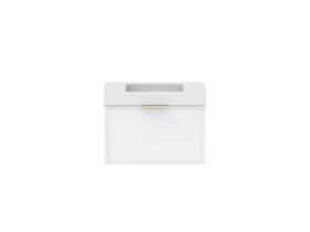 Supporting Image - Kado Lux Slim All Drawer 750mm Wall Hung Vanity with Centre Basin 90mm Top Matte White