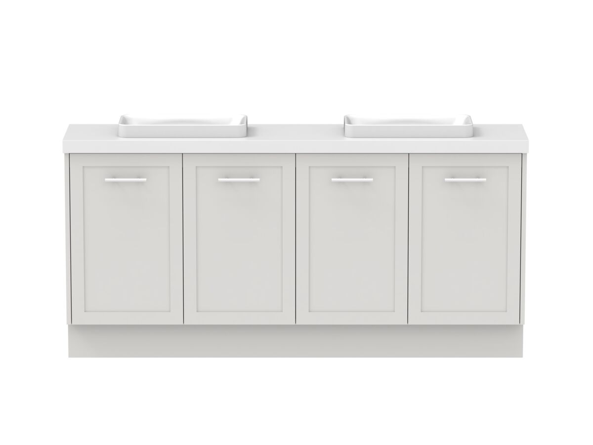 Hero - Kado Lux Ensuite All Door 1800mm Floor Mount Double Basin 50mm Top
