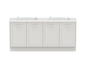 Hero - Kado Lux Ensuite All Door 1800mm Floor Mount Double Basin 50mm Top