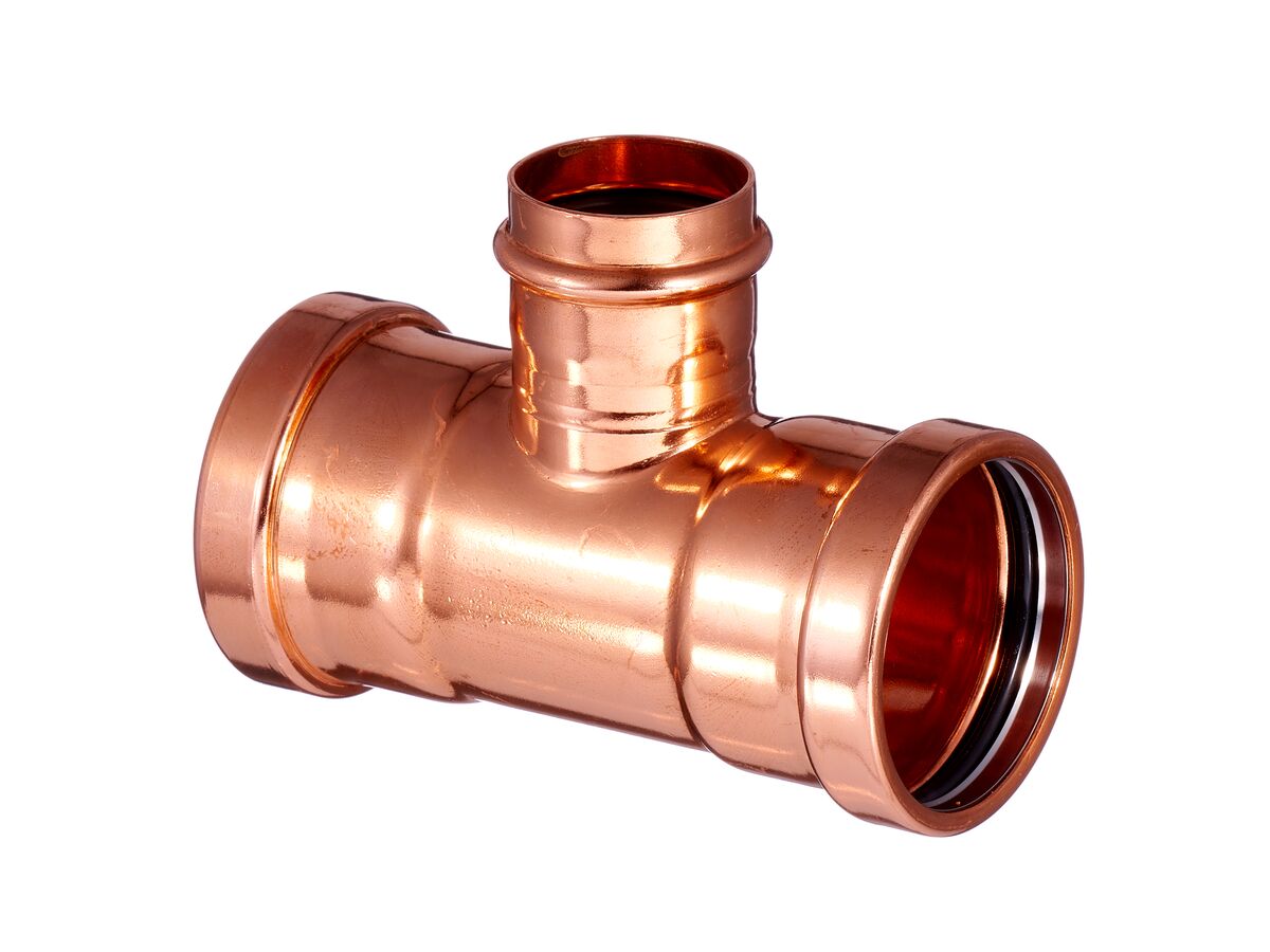 >B< Press Water Reducing Tee 80mm x 80mm x 50mm