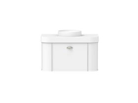 Supporting Image - Kado Era Double Curve All Drawer 900mm Wall Hung Vanity Centre Basin 90mm Durasein Top Matte White