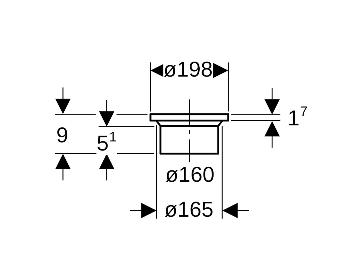 Geberit Flange Adaptor 160mm