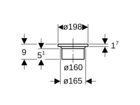 Geberit Flange Adaptor 160mm