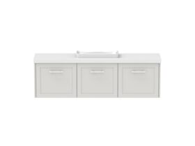 Hero - Kado Lux Ensuite All Door 1500mm Wall Hung Centre Basin 50mm Top