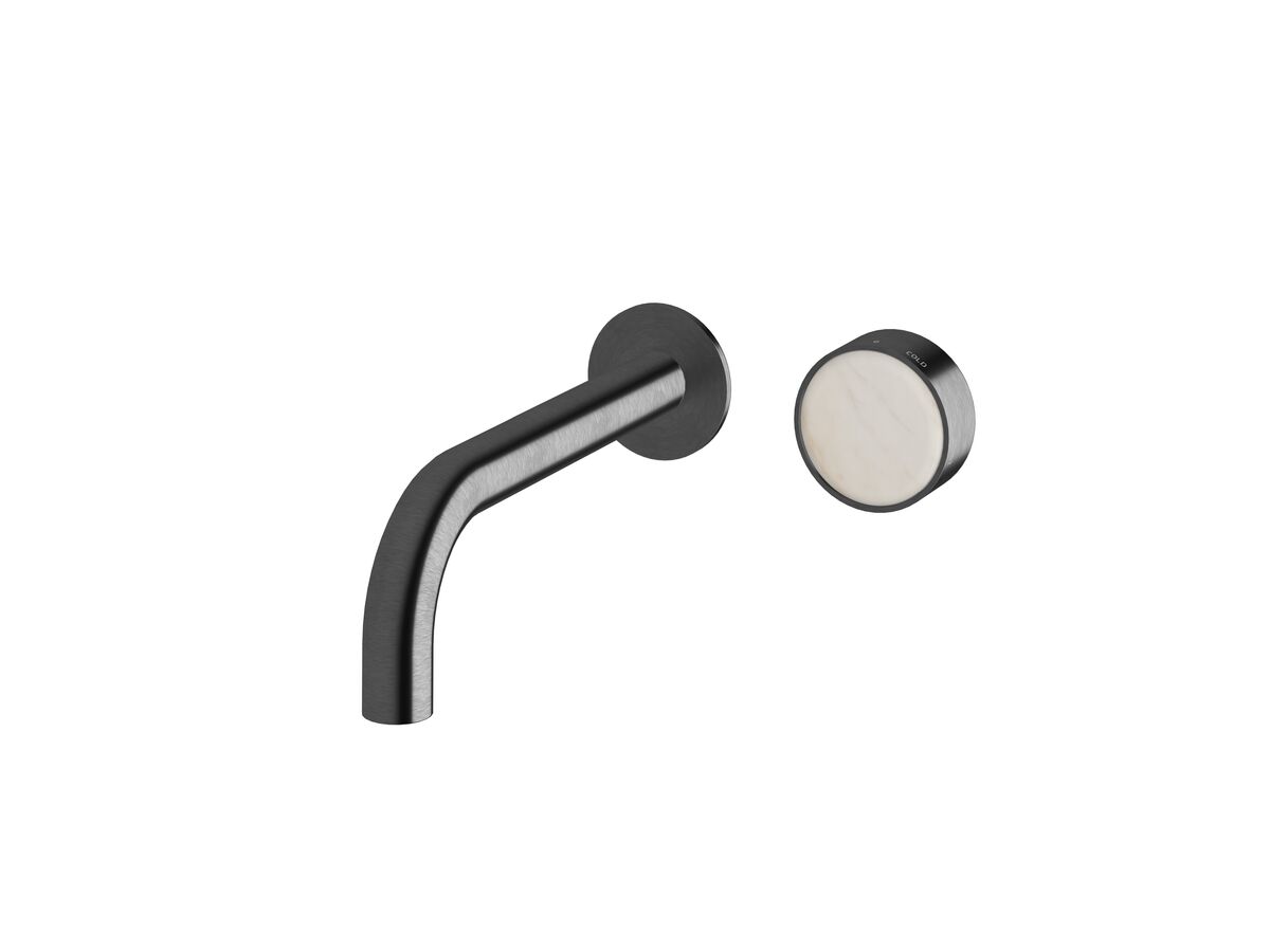 Supporting Image - Sussex Pure Elemental Progressive Wall Basin Mixer System 200mm PVD Brushed Gunmetal (3 Star) Lead Free with Aurora Insert