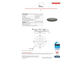 Specification Sheet - Faucet Strommen Vara Ceiling Shower Flush Mounted Kit 380mm Brushed Graphite (3 Star)