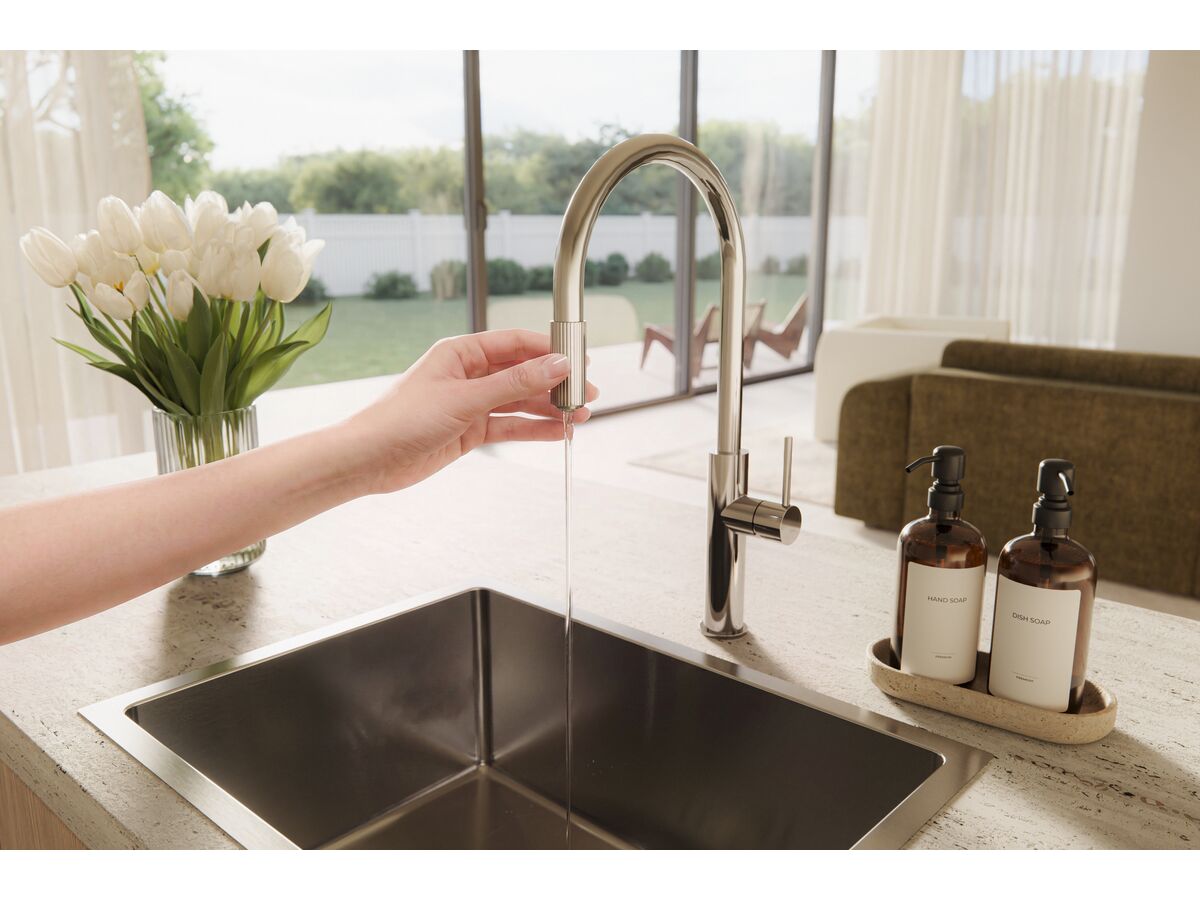 In Situ - Mizu Drift 3 Way Filtered Gooseneck Sink Mixer Tap Chrome (5 Star) Lead Free - working