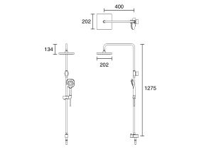 American Standard Cygnet Twin Shower Square 3 Function Chrome (3 Star)