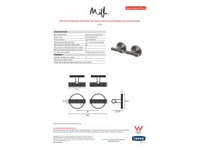Specification Sheet - Milli Etch Progressive Dual Mixer Tap System with Round Backplate Brushed Gunmetal