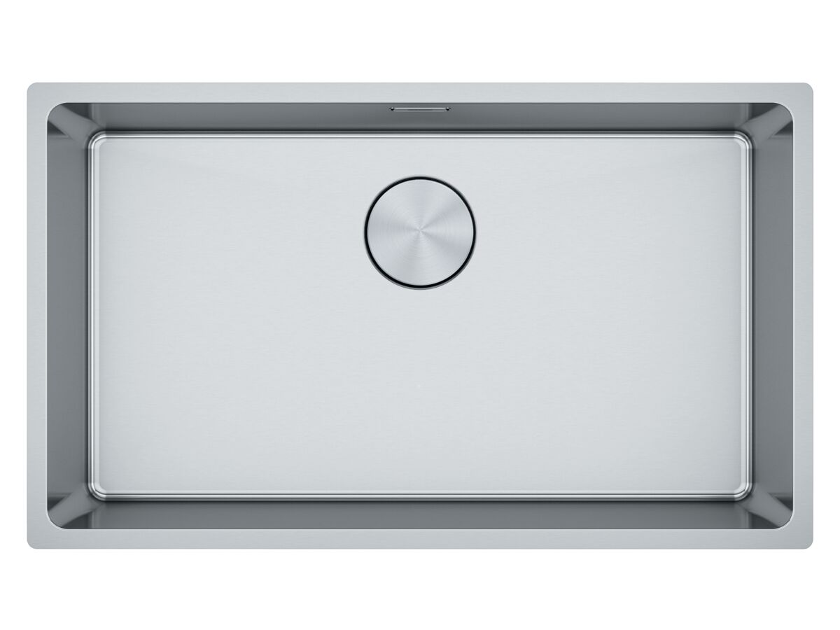 Hero - Franke Brookmore Mega Single Bowl Sink 740mm No Taphole with Overflow Stainless Steel