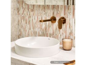 In Situ - Chivers Plumbing - Roca Inspira Round Semi Inset Basin and Mizu Soothe MK2 Brushed Bronze Tapware