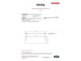 Specification Sheet - Mizu Soothe Glass Shelf & Holder Chrome